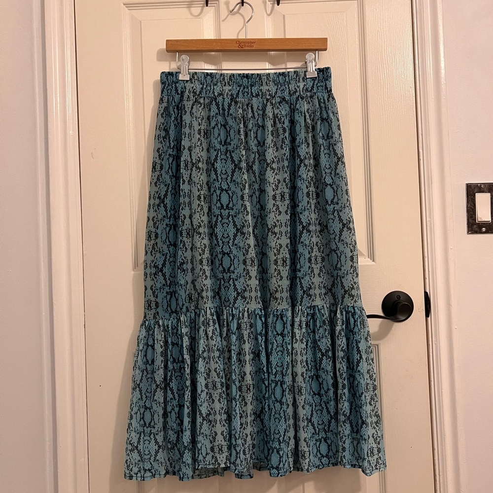 Blue Reba Snake Patterned Women's Skirt